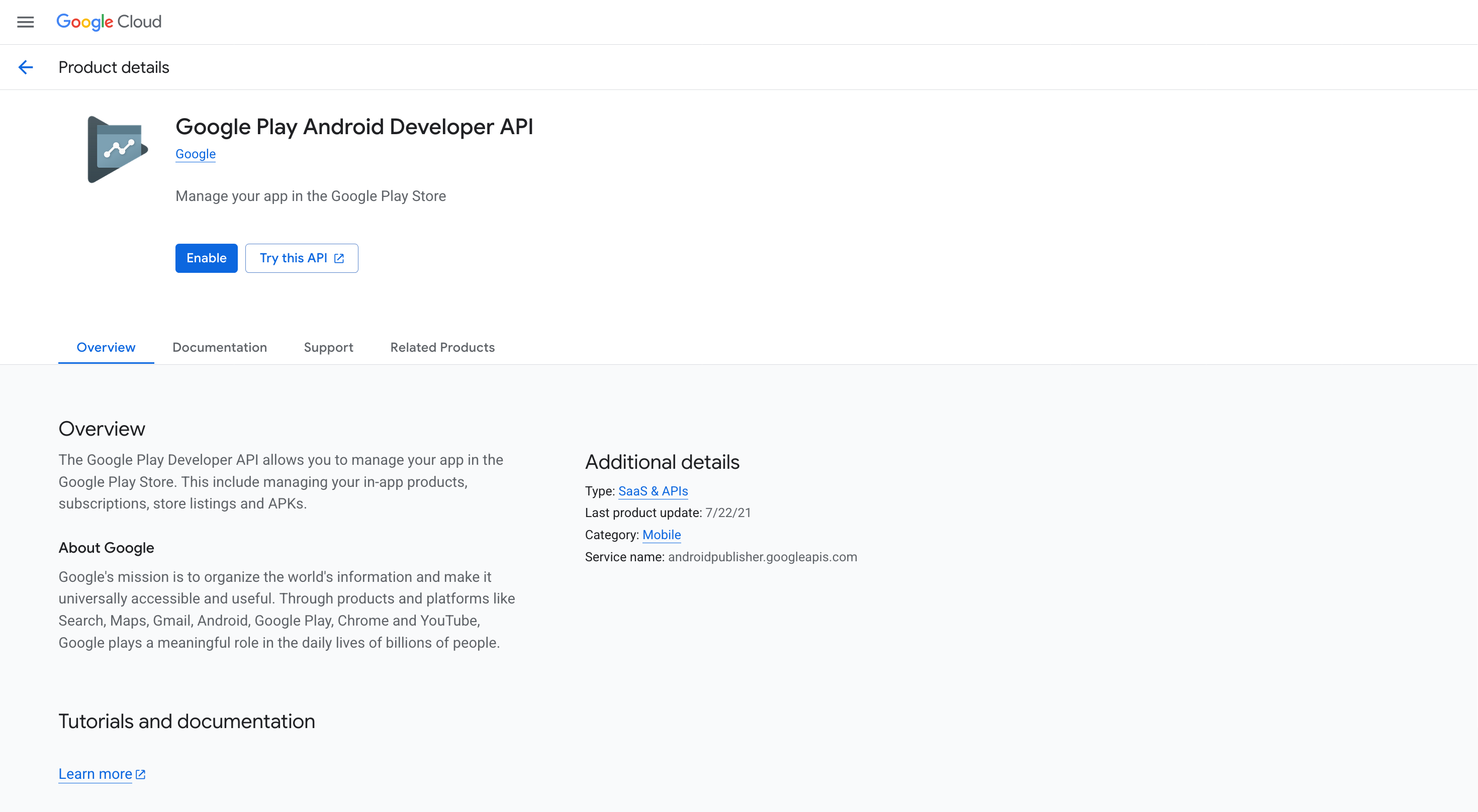 Google Play Developer API